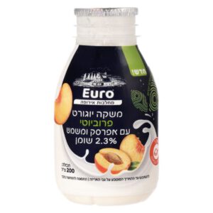 יורו מחלבות אירופה-אקר סוט אורונלרי גידה: משקה יוגורט פרוביוטי עם אפרסק ומשמש