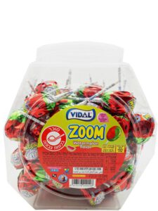 וידל-zoom: סוכריות קשות על מקל ממולאות גומי לעיסה בטעם אבטיח