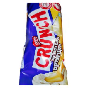 נסטלה-קראנץ-Crunch: שלגון בשומן צמחי בטעם החלב של הקורנפלקס בציפוי שוקולד לבן ועם ליבת קורנפלקס