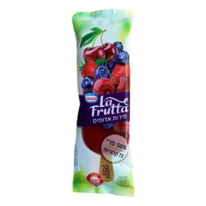 נסטלה-לה פרוטה: קרחון שרבט בטעם פירות אדומים בתוספת מחיות מרוכזות של אוכמניות, תות ודובדבן
