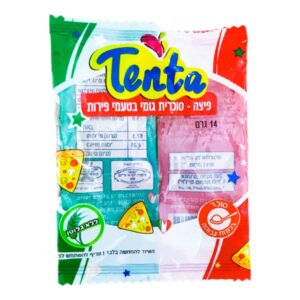 יק צי קונפקשיונרי-תנתה-Tenta: סוכריות גומי מוברקות בצורת פיצה בטעמי פירות