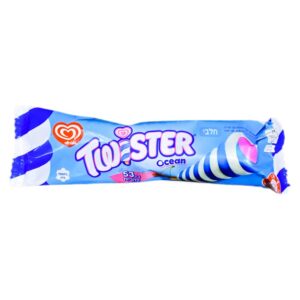 אלגידה יוניליוור-טוויסטר-Twister: שלגון אושן Ocean בטעמי תותי פרוטי, בננה, דובדבן ווניל