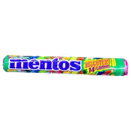 פרפטי ואן מלה Perfetti Van-  Melle - מנטוס דיסקברי: סוכריות לעיסה בטעמי פירות 14 טעמים Mentos Discovery