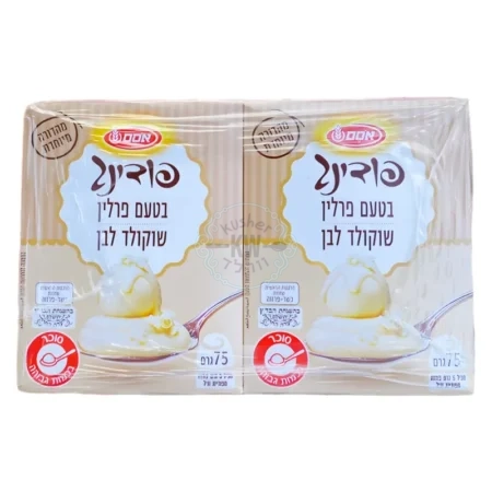 אסם: פודינג אינסטנט בטעם פרלין שוקולד לבן