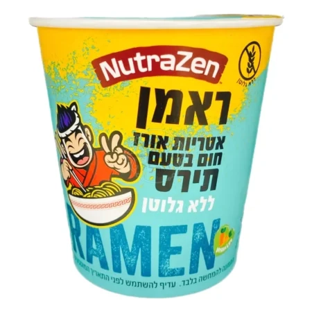 גרינאטור גריינס - נוטרה זון - NutraZen: מנה חמה אטריות ראמן אורז חום בטעם תירס ללא גלוטן
