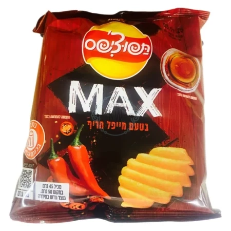 תפוצ'יפס MAX: חטיף תפוח אדמה בטעם מייפל חריף